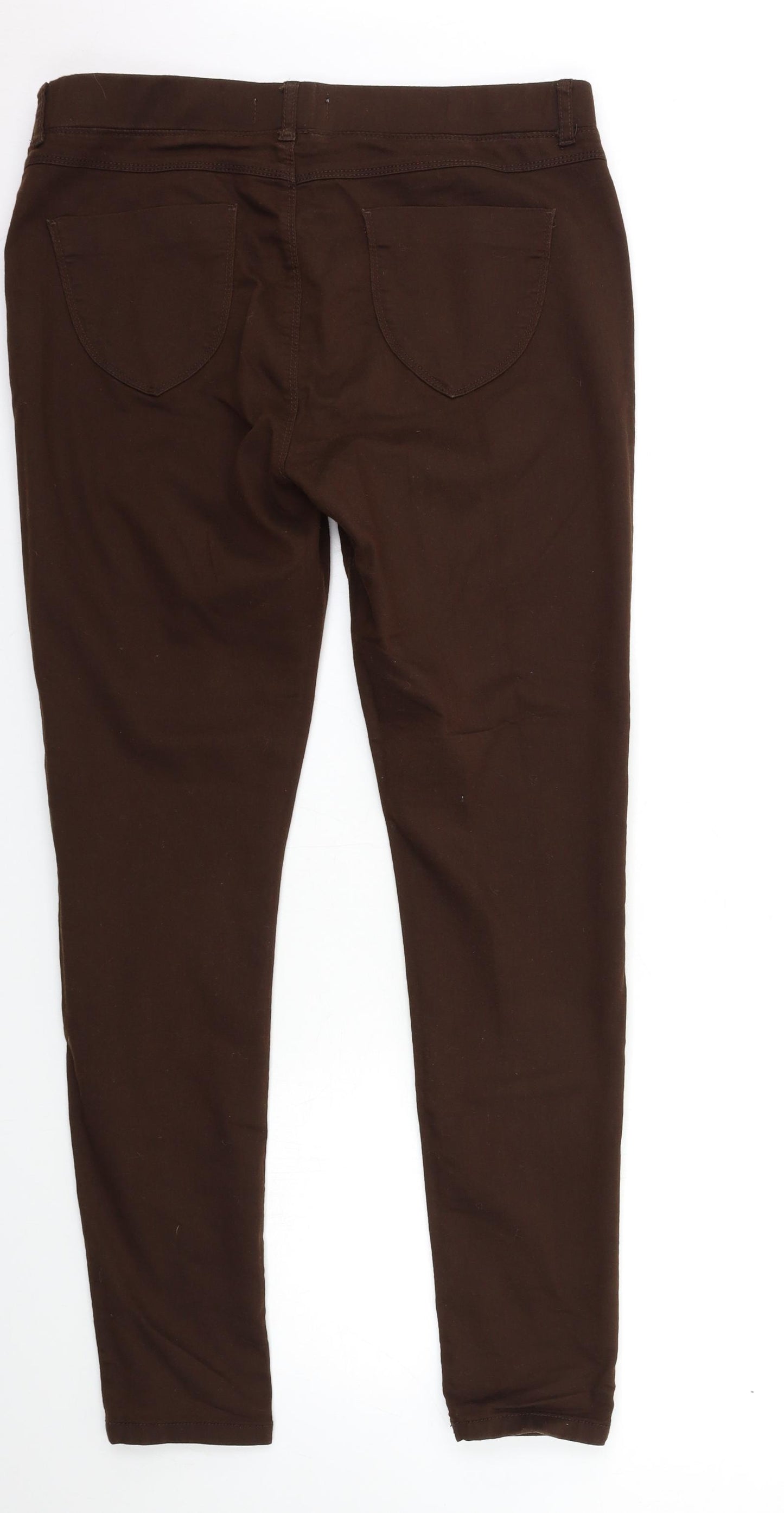 Dorothy Perkins Womens Brown  Denim Jegging Jeans Size 16 L32 in