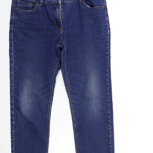 Preworn Womens Blue  Denim Skinny Jeans Size 12 L29 in
