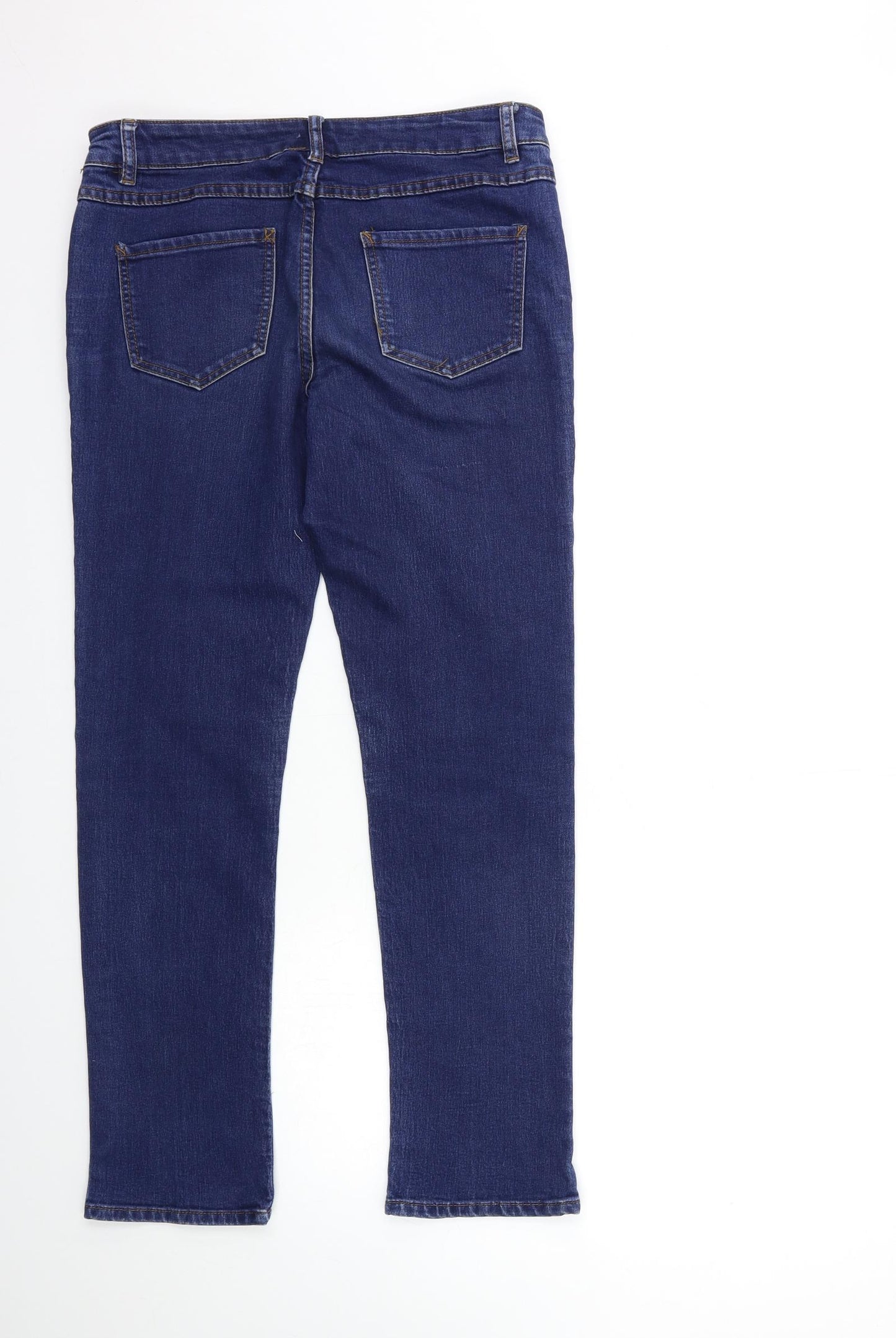 Preworn Womens Blue  Denim Skinny Jeans Size 12 L29 in