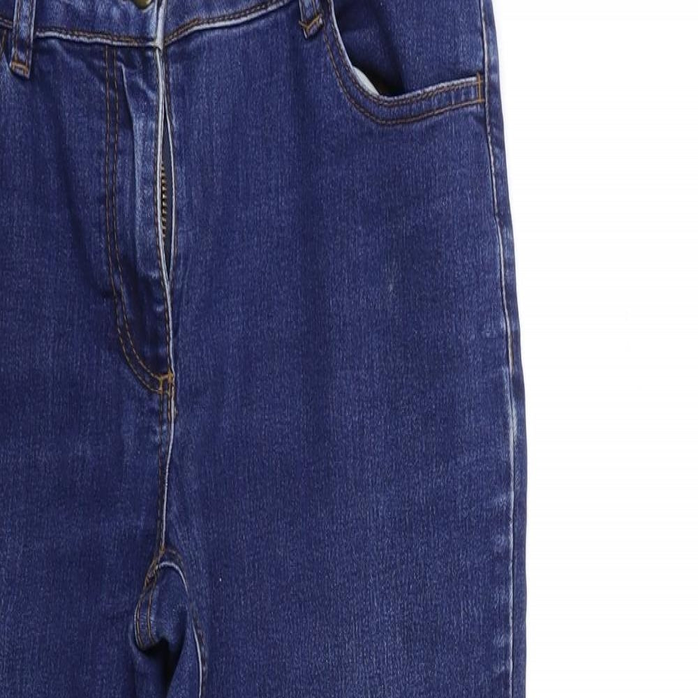 Preworn Womens Blue  Denim Skinny Jeans Size 12 L29 in