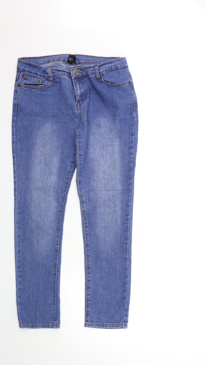 bu Womens Blue Denim Skinny Jeans Size 12 L28 in