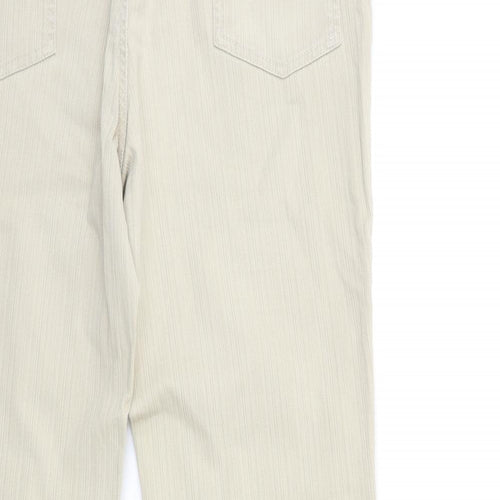 M&Co Womens Beige  Denim Flared Jeans Size 14 L29 in