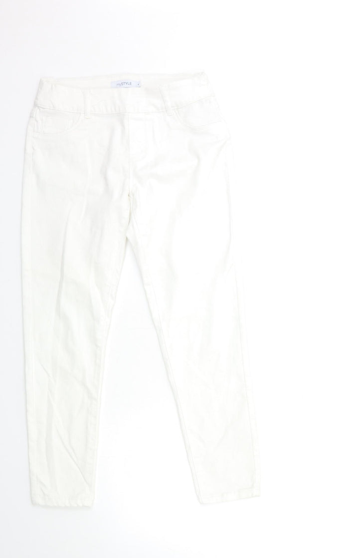 My Style Womens White  Denim Jegging Jeans Size 26 in L25 in