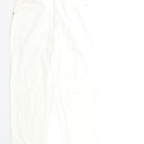Preworn Womens White  Denim Straight Jeans Size 30 in L27 in