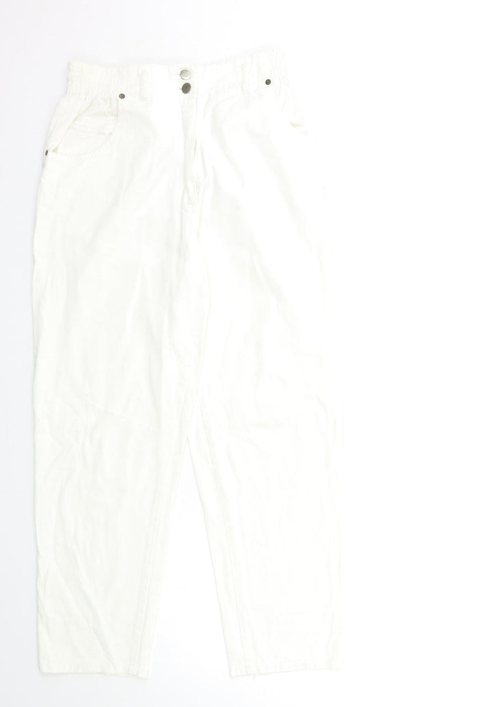 Preworn Womens White Denim Straight Jeans Size 30 in L27 in