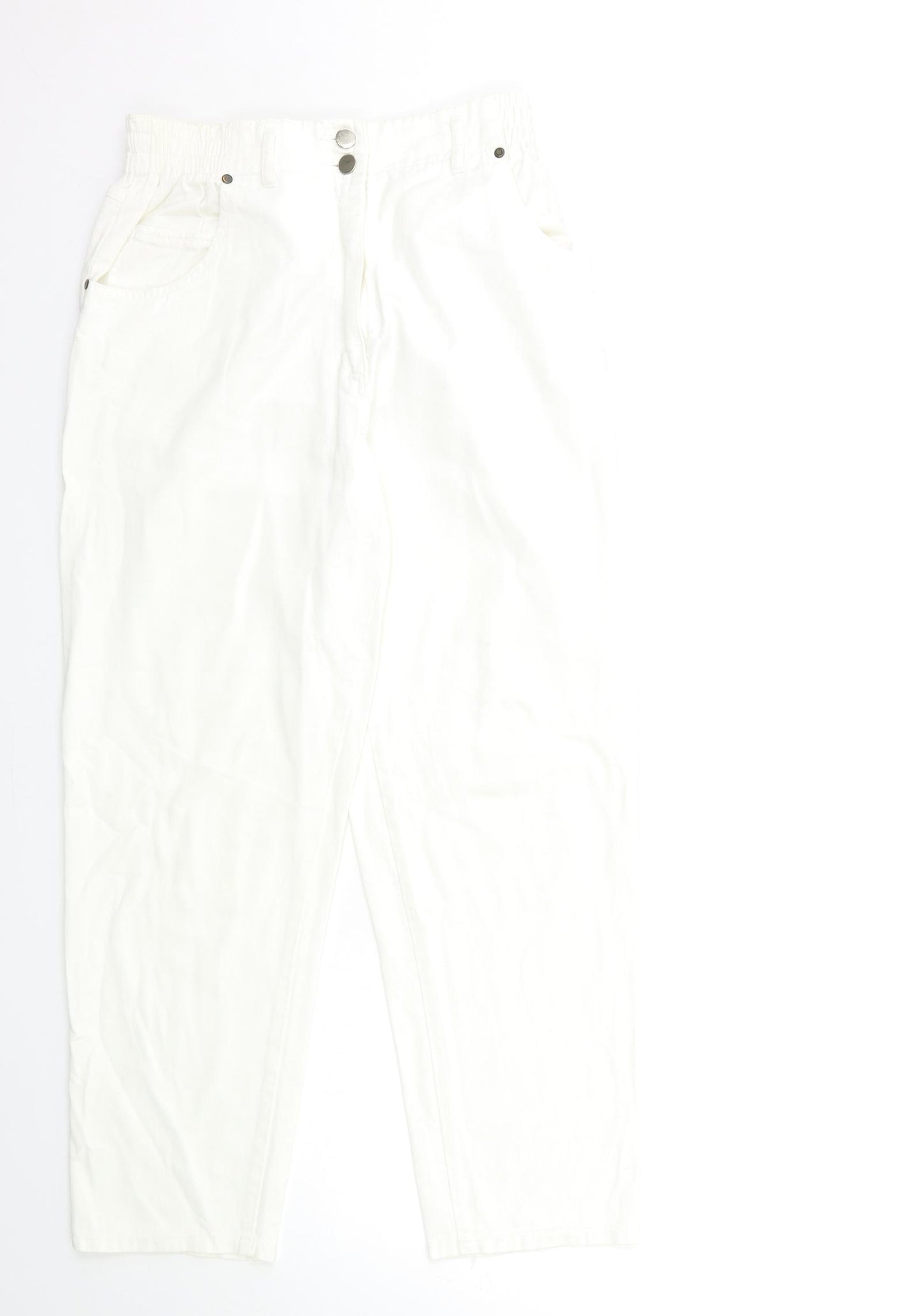 Preworn Womens White  Denim Straight Jeans Size 30 in L27 in