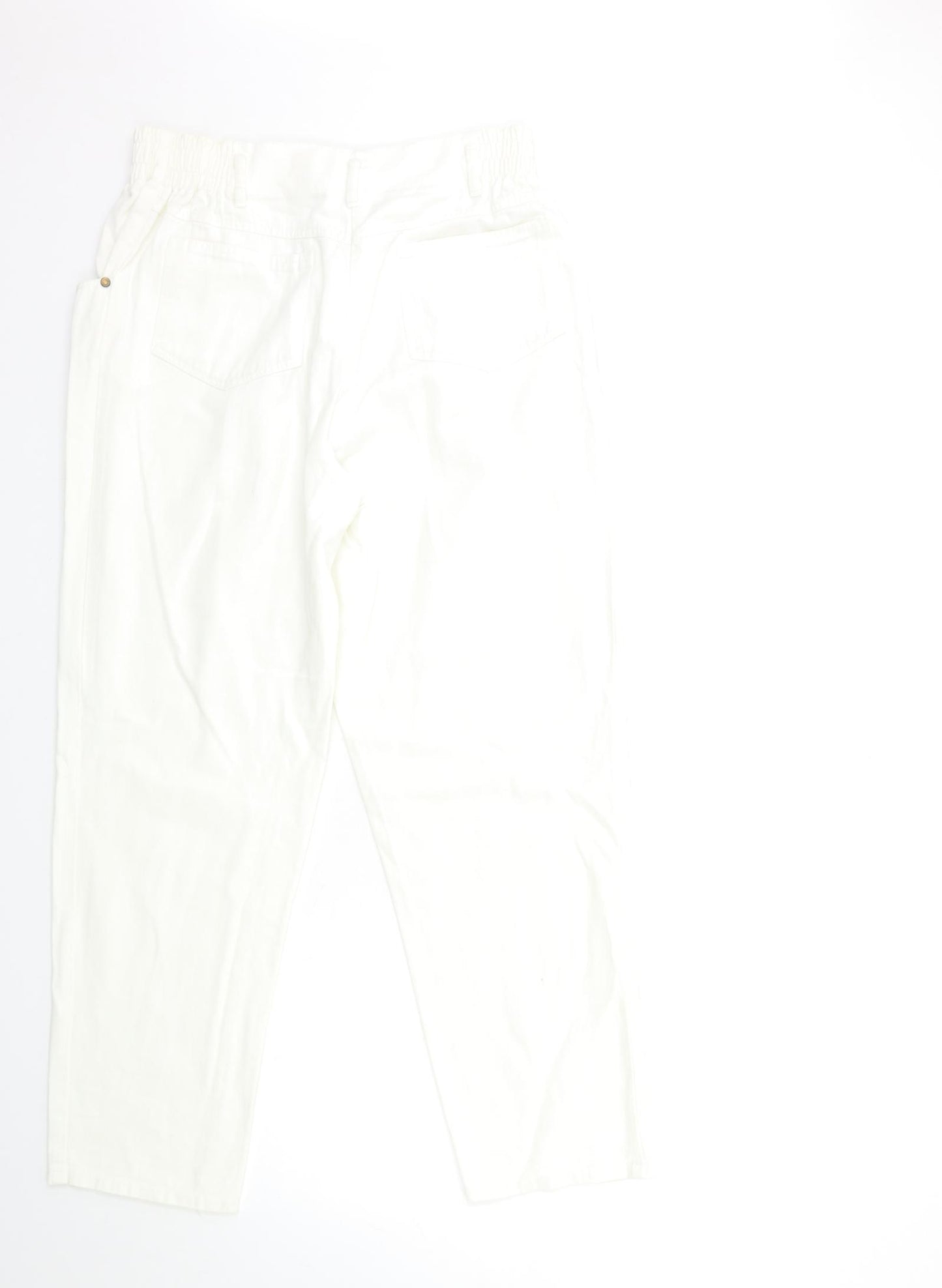 Preworn Womens White  Denim Straight Jeans Size 30 in L27 in