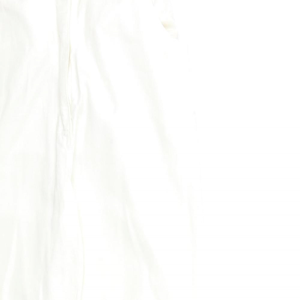 Preworn Womens White  Denim Straight Jeans Size 30 in L27 in