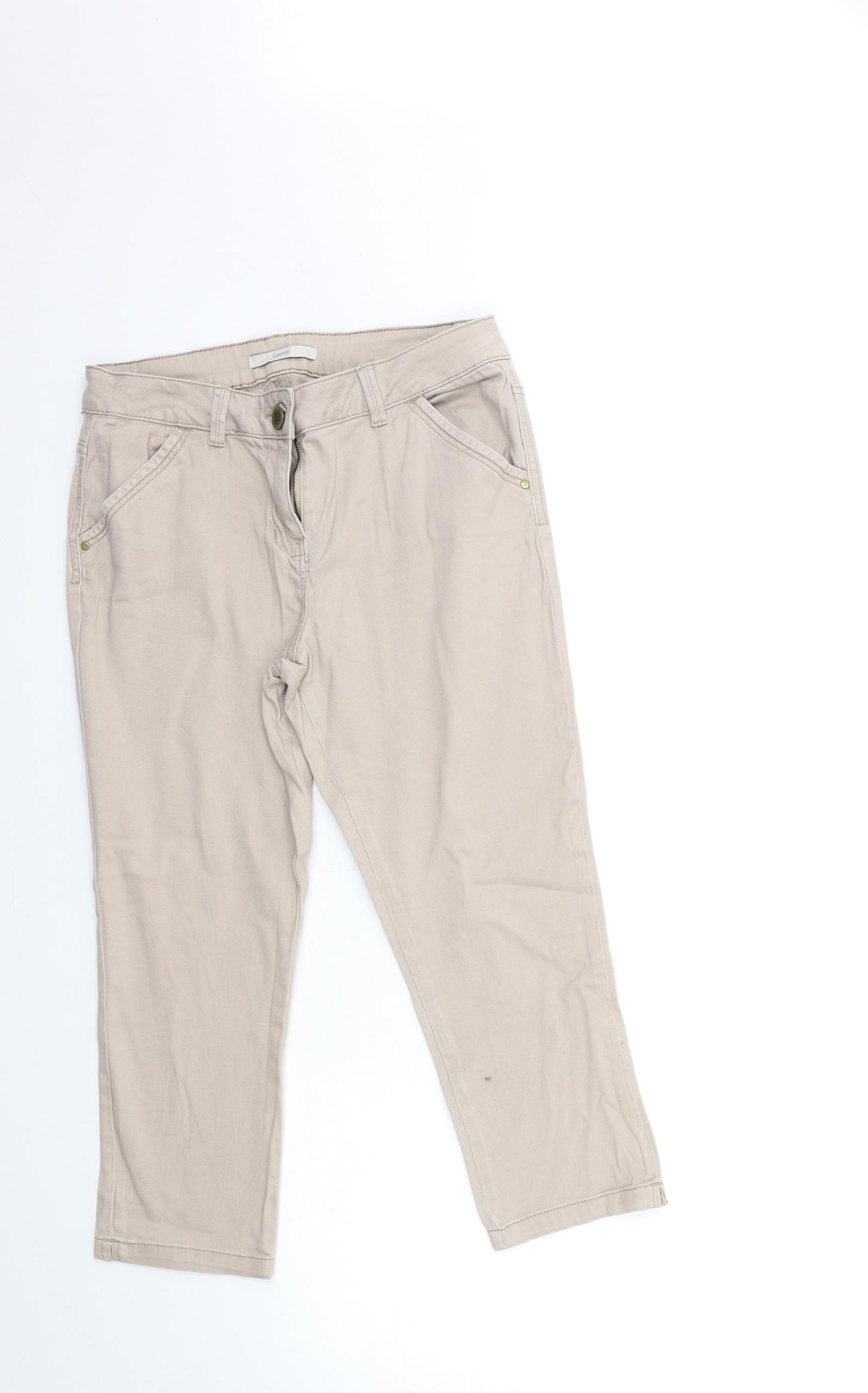 George Womens Brown  Denim Straight Jeans Size 10 L21 in