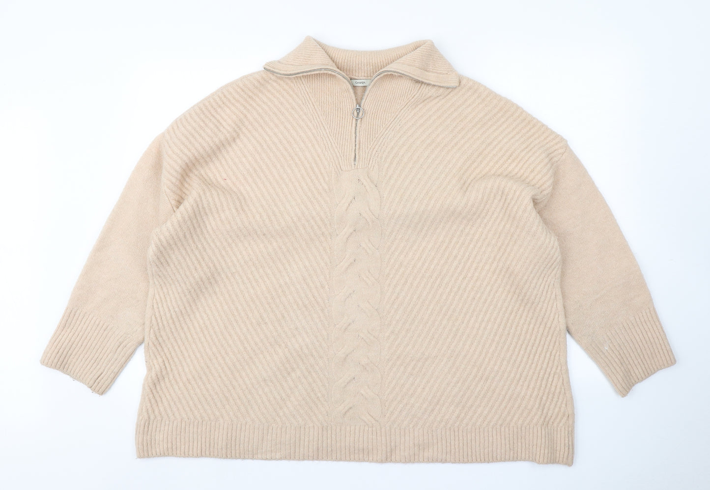 George Womens Brown  Knit Pullover Jumper Size XL