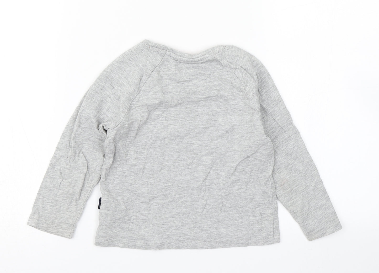 Baker Boys Grey   Basic T-Shirt Size 2-3 Years  - Dinosaur