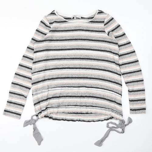NEXT Womens Pink Striped Knit Pullover Jumper Size 10