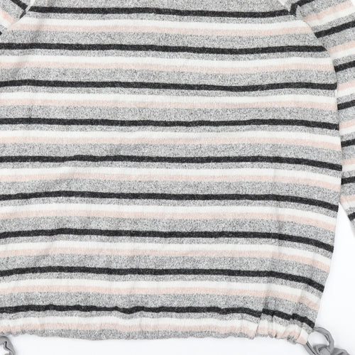 NEXT Womens Pink Striped Knit Pullover Jumper Size 10