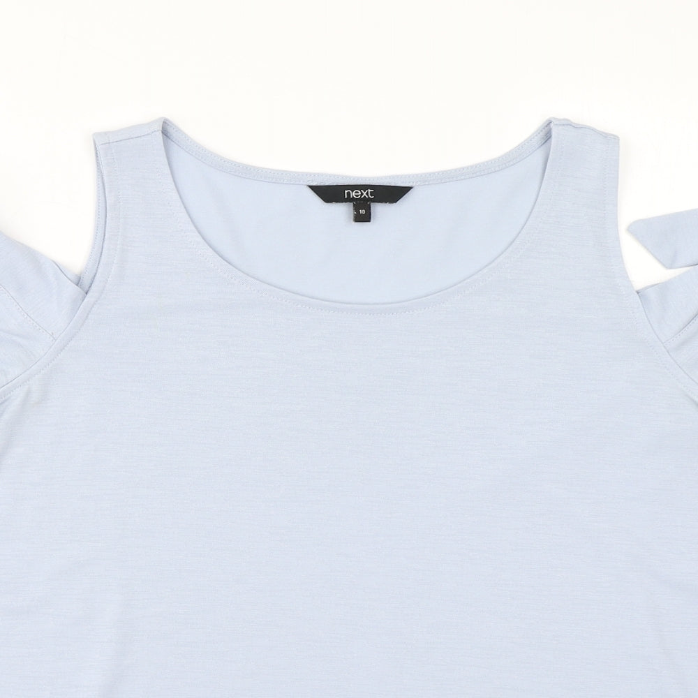 NEXT Womens Blue   Basic T-Shirt Size 10  - Cold shoulder