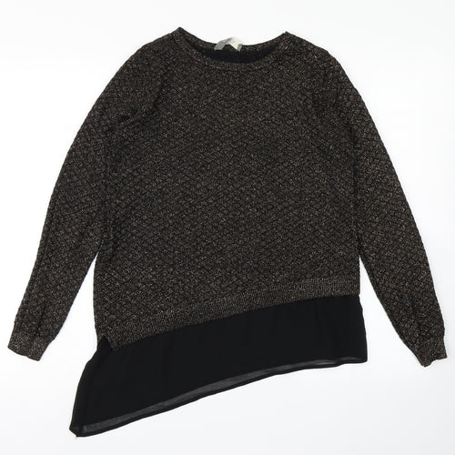 Oasis Womens Black  Knit Pullover Jumper Size S