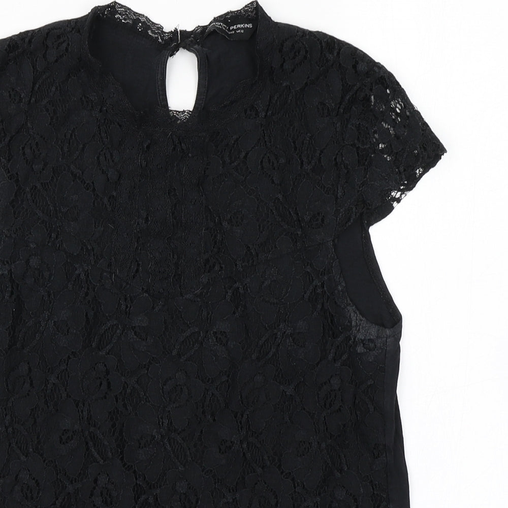 Dorothy Perkins Womens Black   Basic T-Shirt Size 12