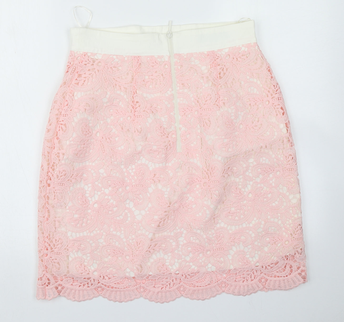 Vesper Womens Pink  Lace Straight & Pencil Skirt Size 14