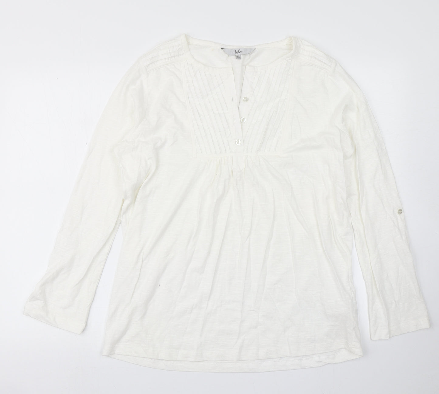 Isle Womens White   Basic T-Shirt Size M