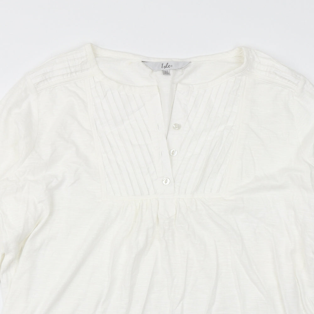 Isle Womens White   Basic T-Shirt Size M