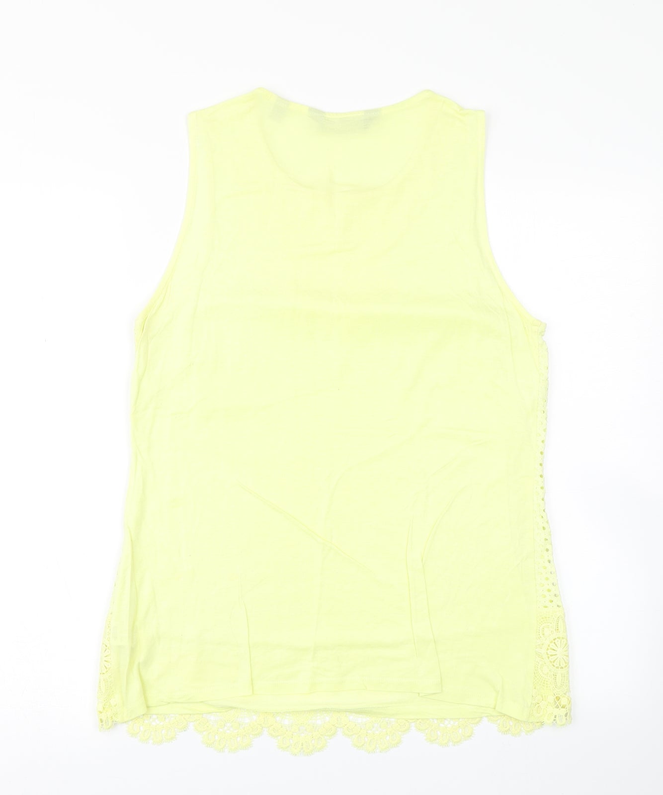 Dorothy Perkins Womens Yellow   Basic Tank Size 14