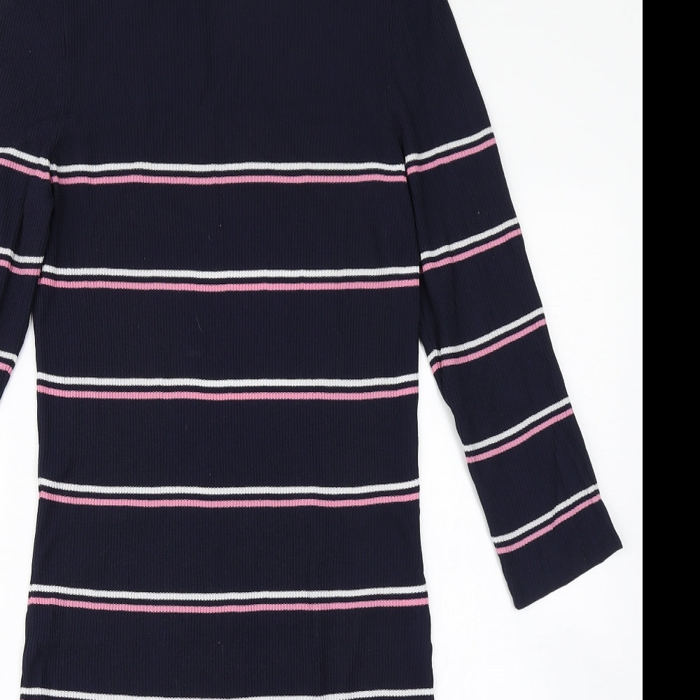 NEXT Womens Blue Striped  Bodycon  Size 14