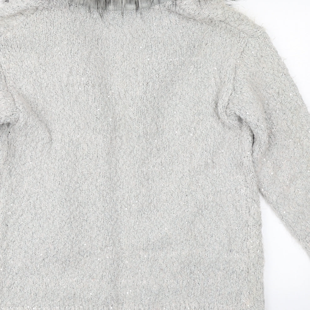 George Womens Grey  Knit Cardigan Jumper Size 12