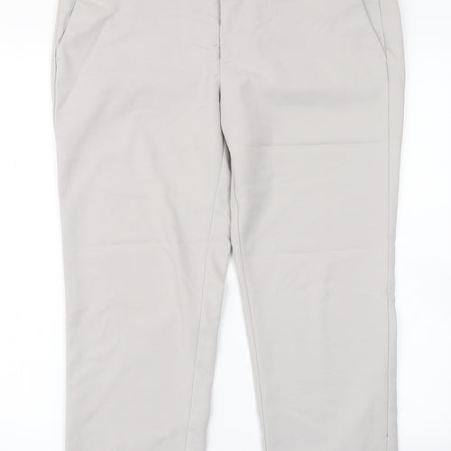 Mango Womens Grey   Pedal Pusher Trousers Size 12 L24 in