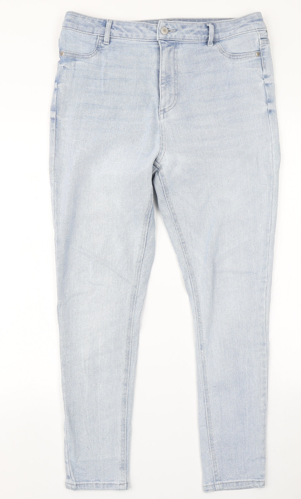 F&F Womens Blue  Denim Skinny Jeans Size 14 L27 in