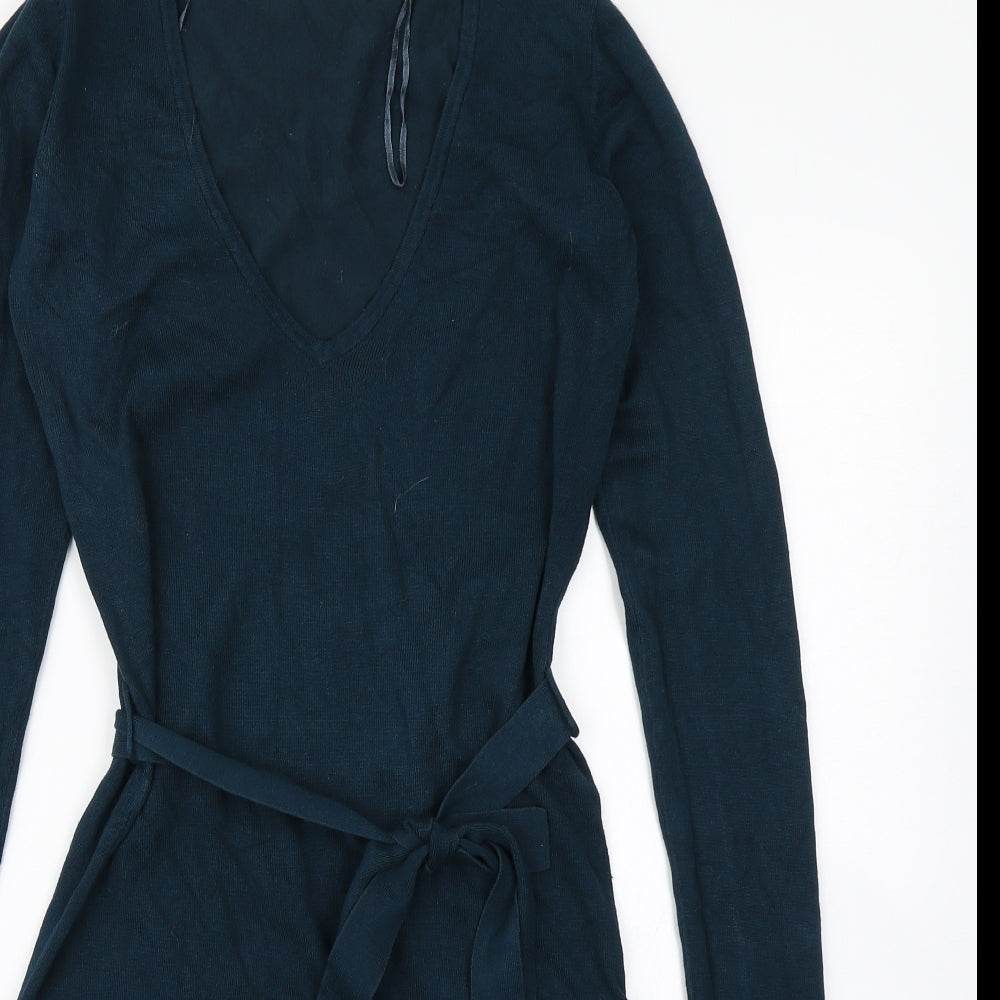 New LKook Womens Blue  Knit Skater Dress  Size 8