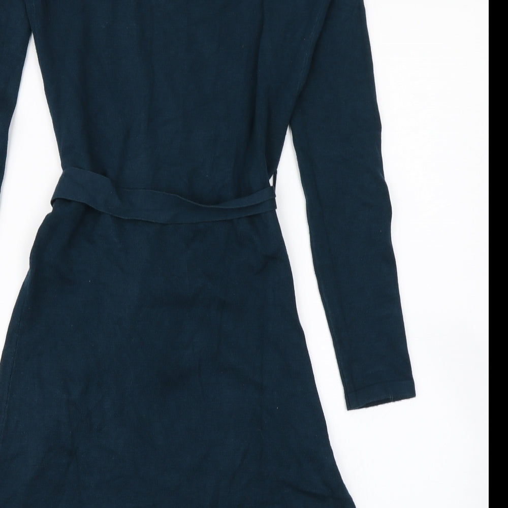 New LKook Womens Blue  Knit Skater Dress  Size 8