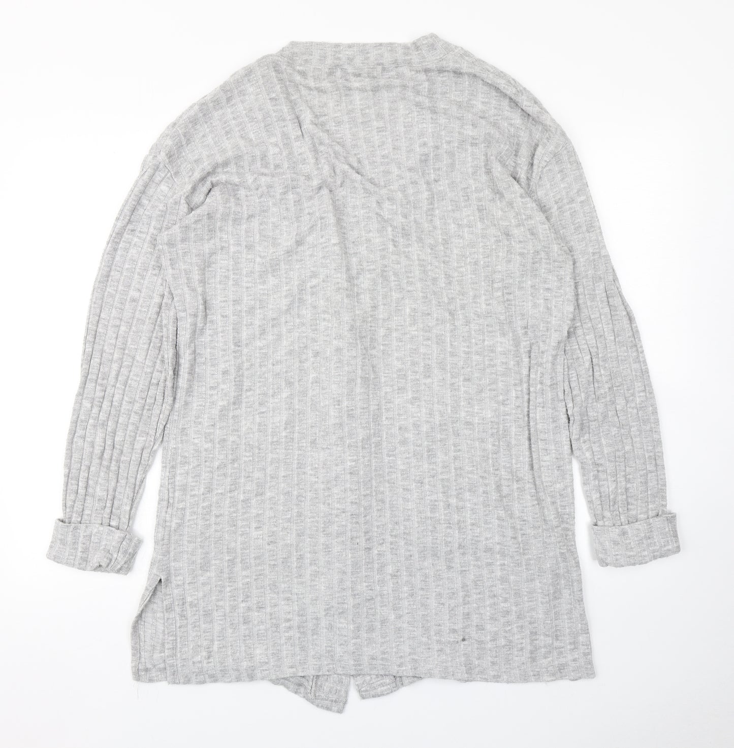 Dorothy Perkins Womens Grey  Knit Cardigan Jumper Size M