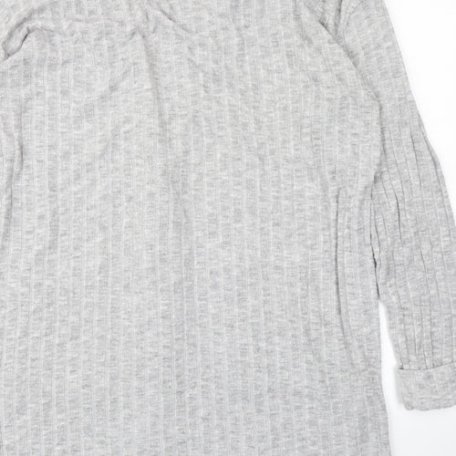Dorothy Perkins Womens Grey  Knit Cardigan Jumper Size M