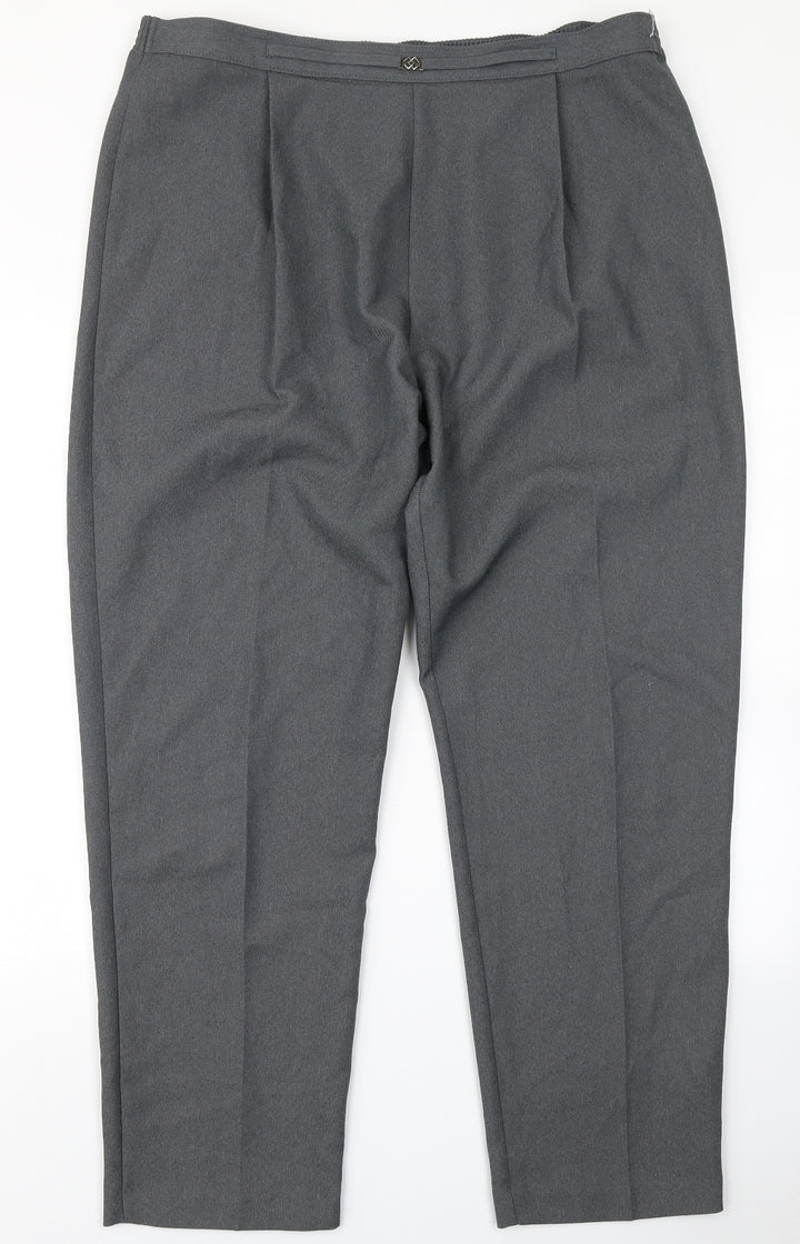 Berkertex Womens Grey Dress Pants Trousers Size 18 L26 in