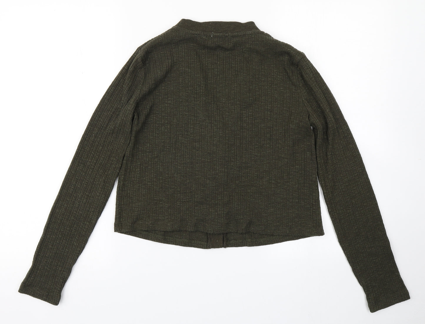 Boohoo Womens Green  Knit Cardigan Jumper Size L