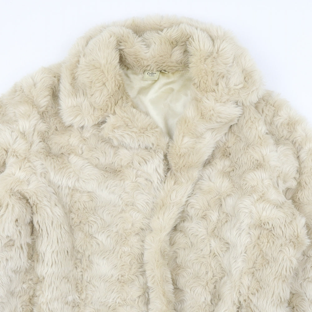 Cotton Traders Womens Beige   Overcoat Coat Size 22