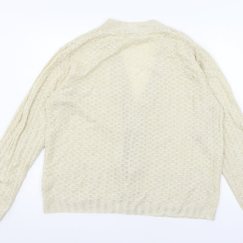Damart Womens Ivory  Knit Cardigan Jumper Size 10