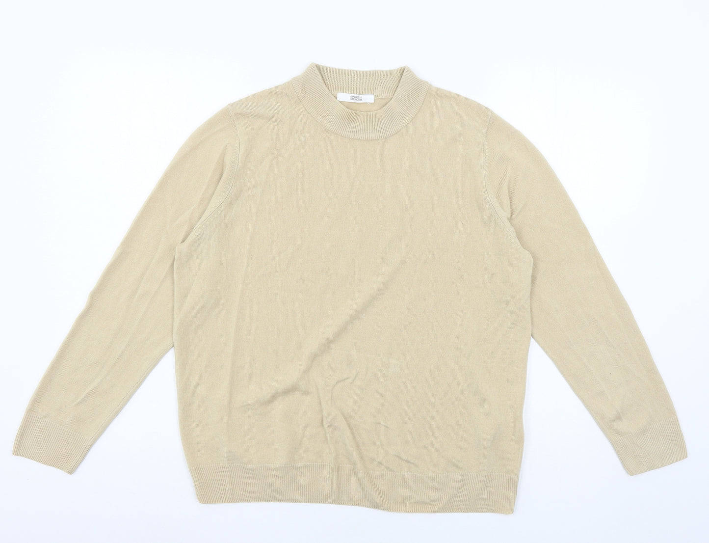 Marks and Spencer Womens Beige  Knit Pullover Jumper Size 16