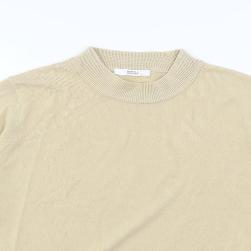 Marks and Spencer Womens Beige  Knit Pullover Jumper Size 16