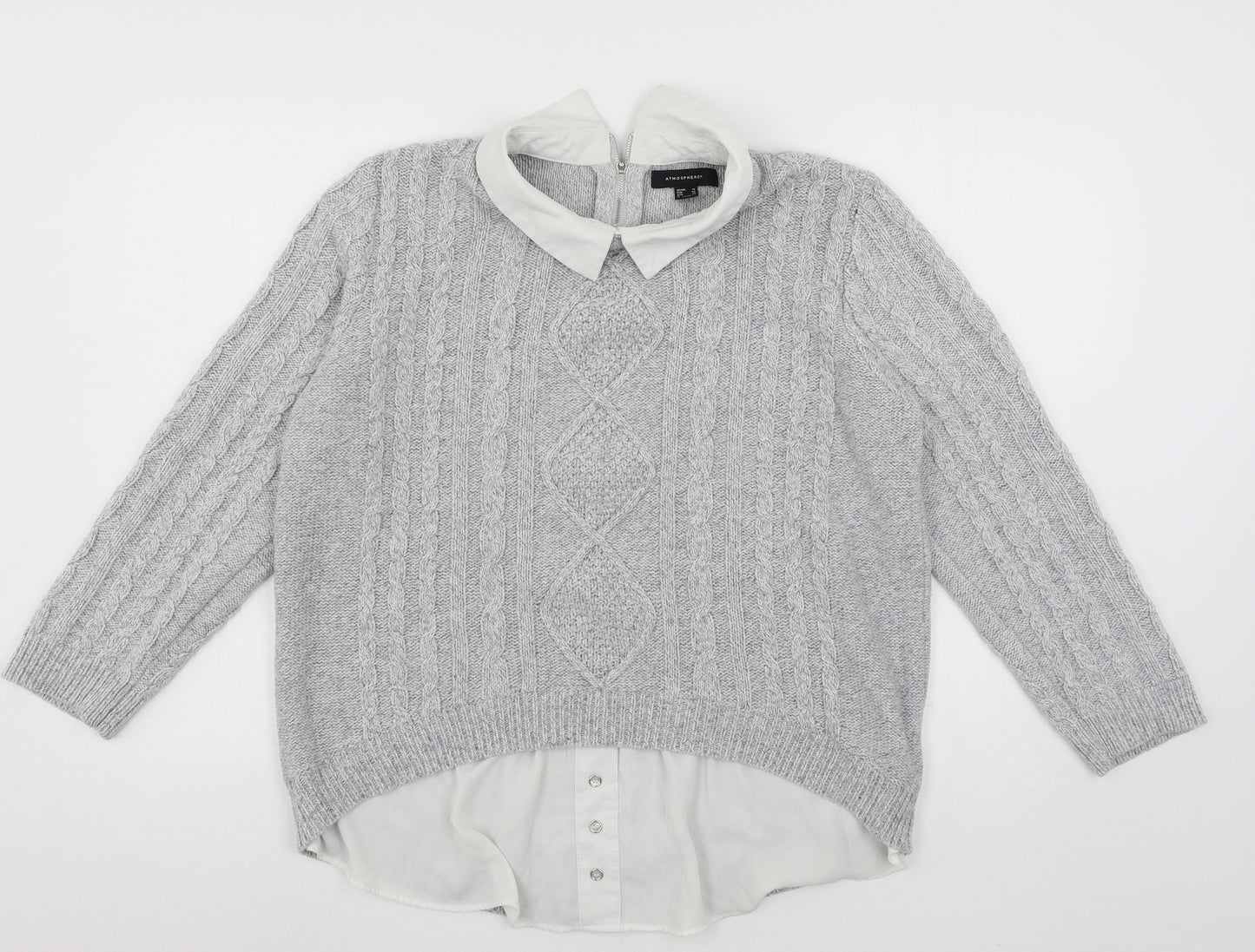 Atmosphere Womens Grey  Knit Pullover Jumper Size 18