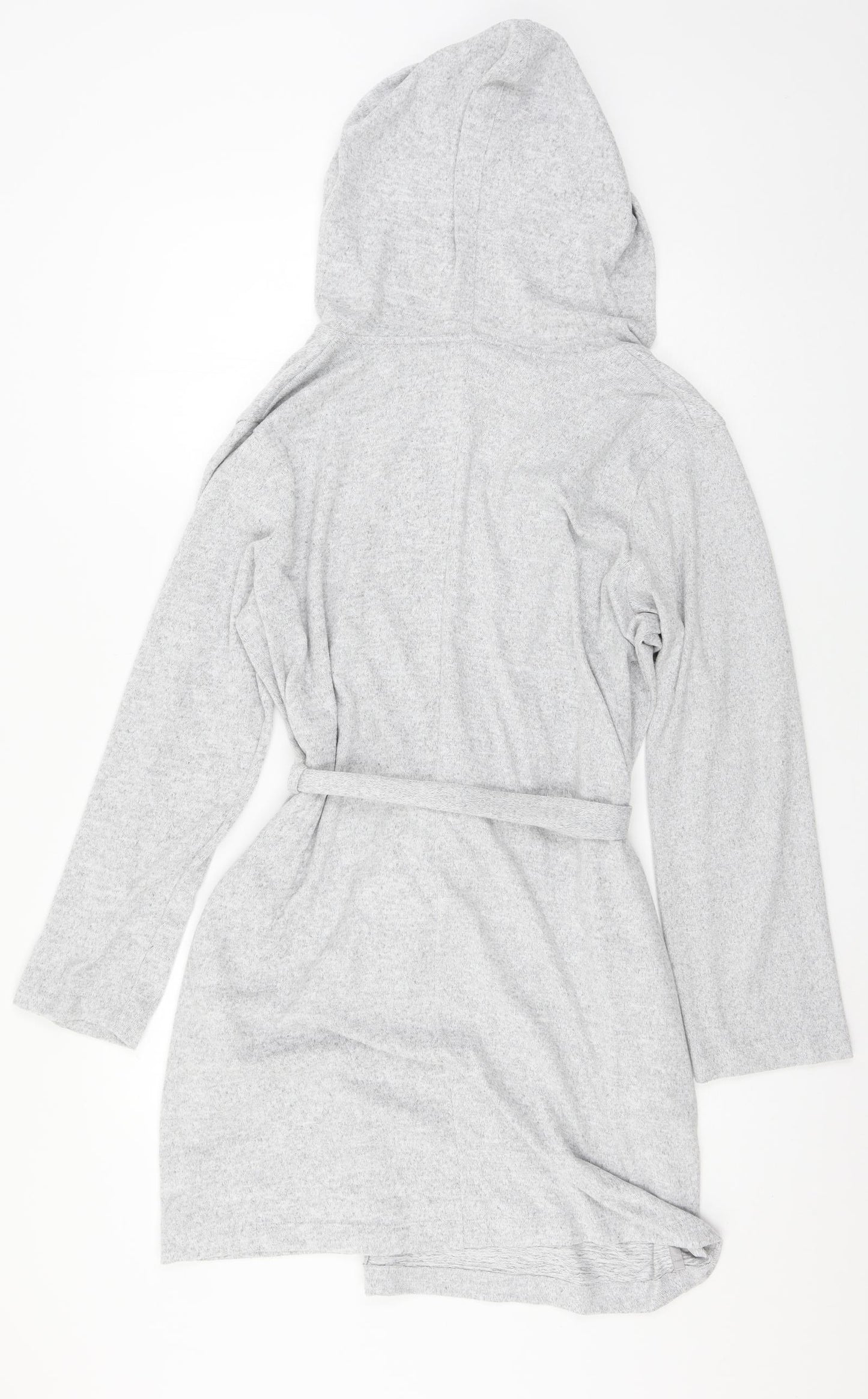 George Womens Grey Solid Jersey Top Robe Size M