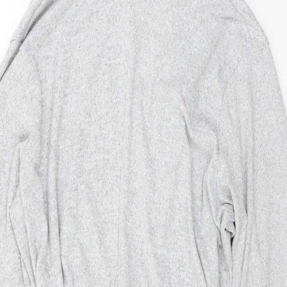 George Womens Grey Solid Jersey Top Robe Size M