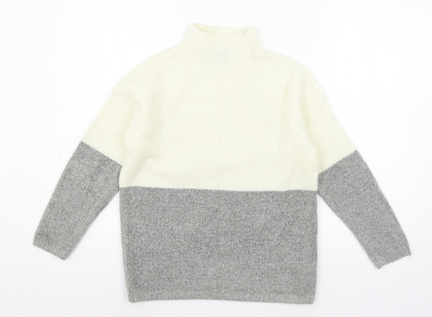 New Look Girls Grey  Knit Pullover Jumper Size 10-11 Years
