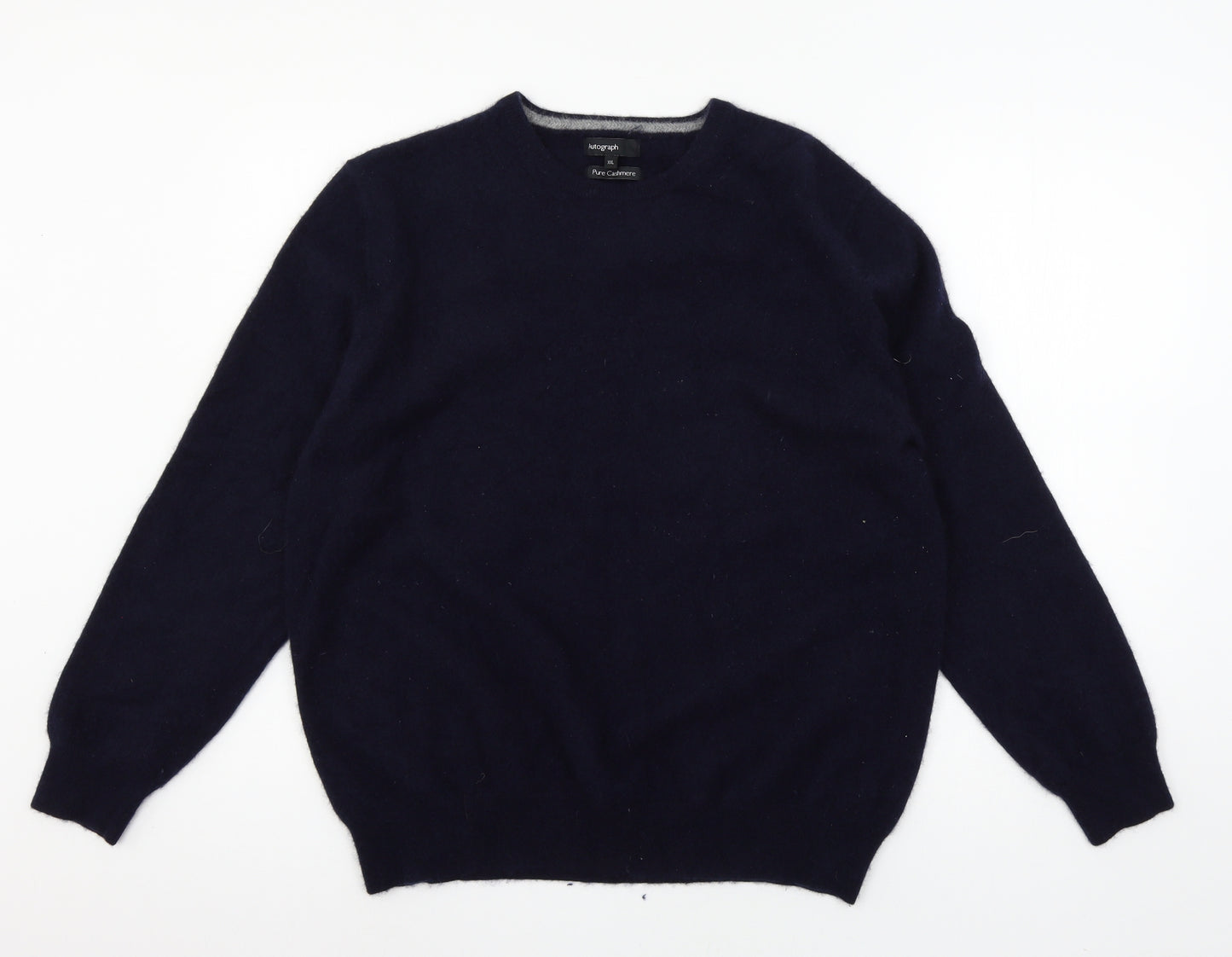 Autograph Mens Blue  Knit Pullover Jumper Size 2XL