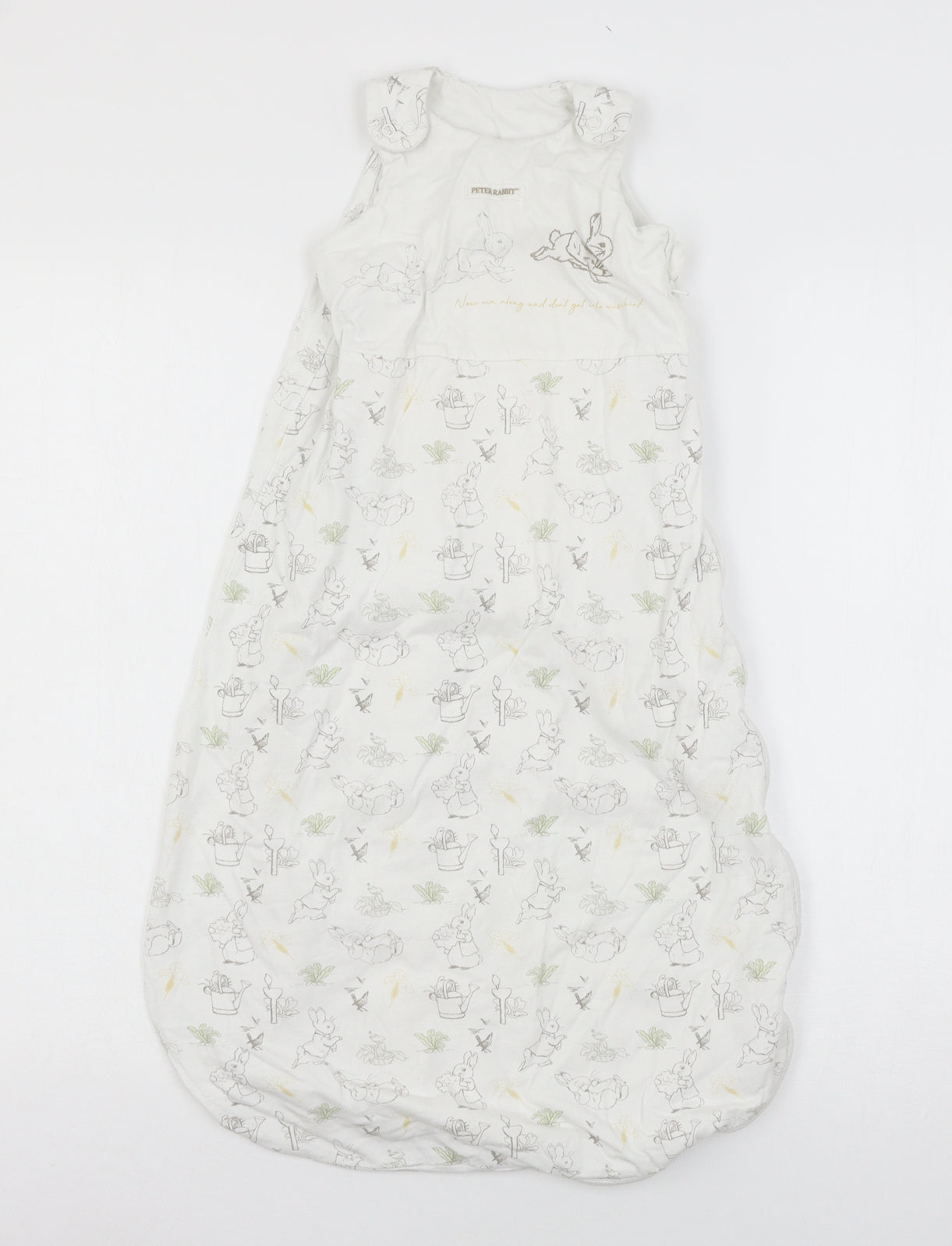 TU Boys White Geometric Jersey Cami One Piece Size 18-24 Months  - Peter Rabbit Sleepsuit