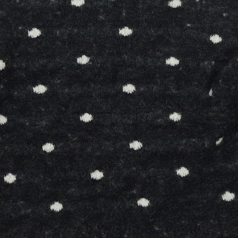 H&M Womens Grey Polka Dot Knit Pullover Jumper Size M