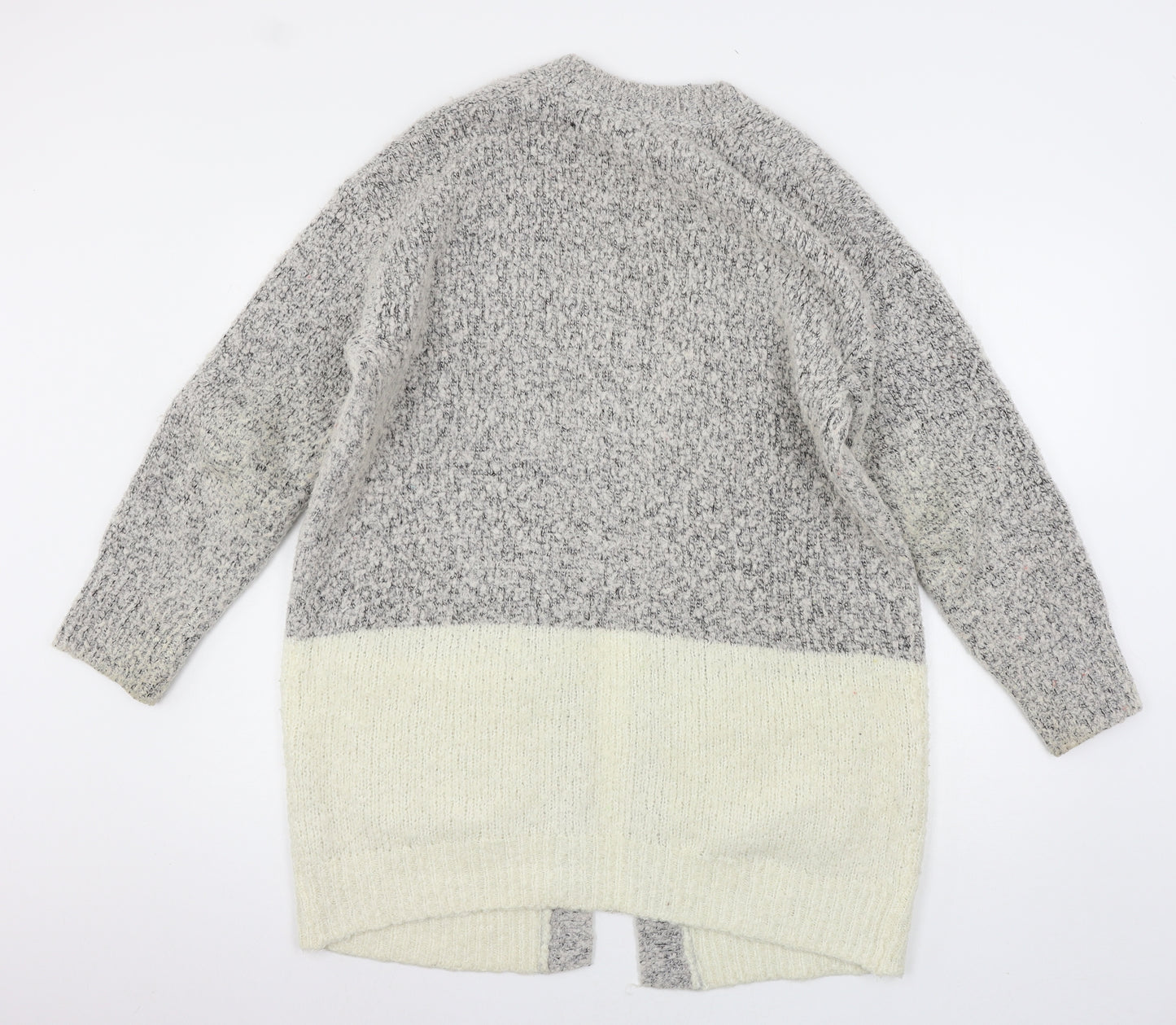 Nutmeg Womens Grey  Knit Cardigan Jumper Size 12