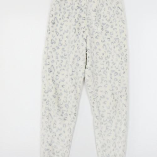 George Girls Ivory Animal Print Microfibre Capri Pyjama Pants Size 7-8 Years