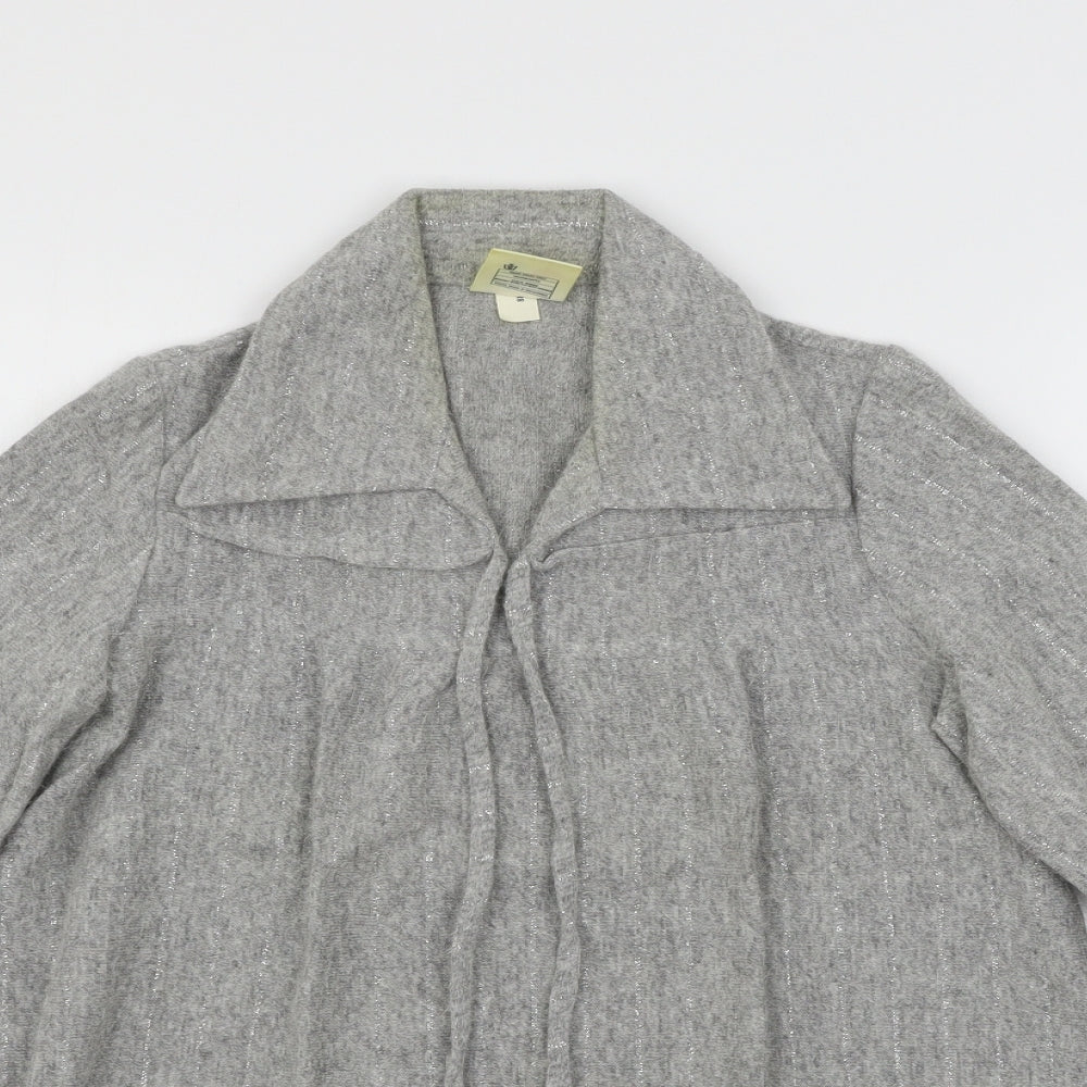 St Michael Womens Grey Striped Knit Basic Blouse Size 12