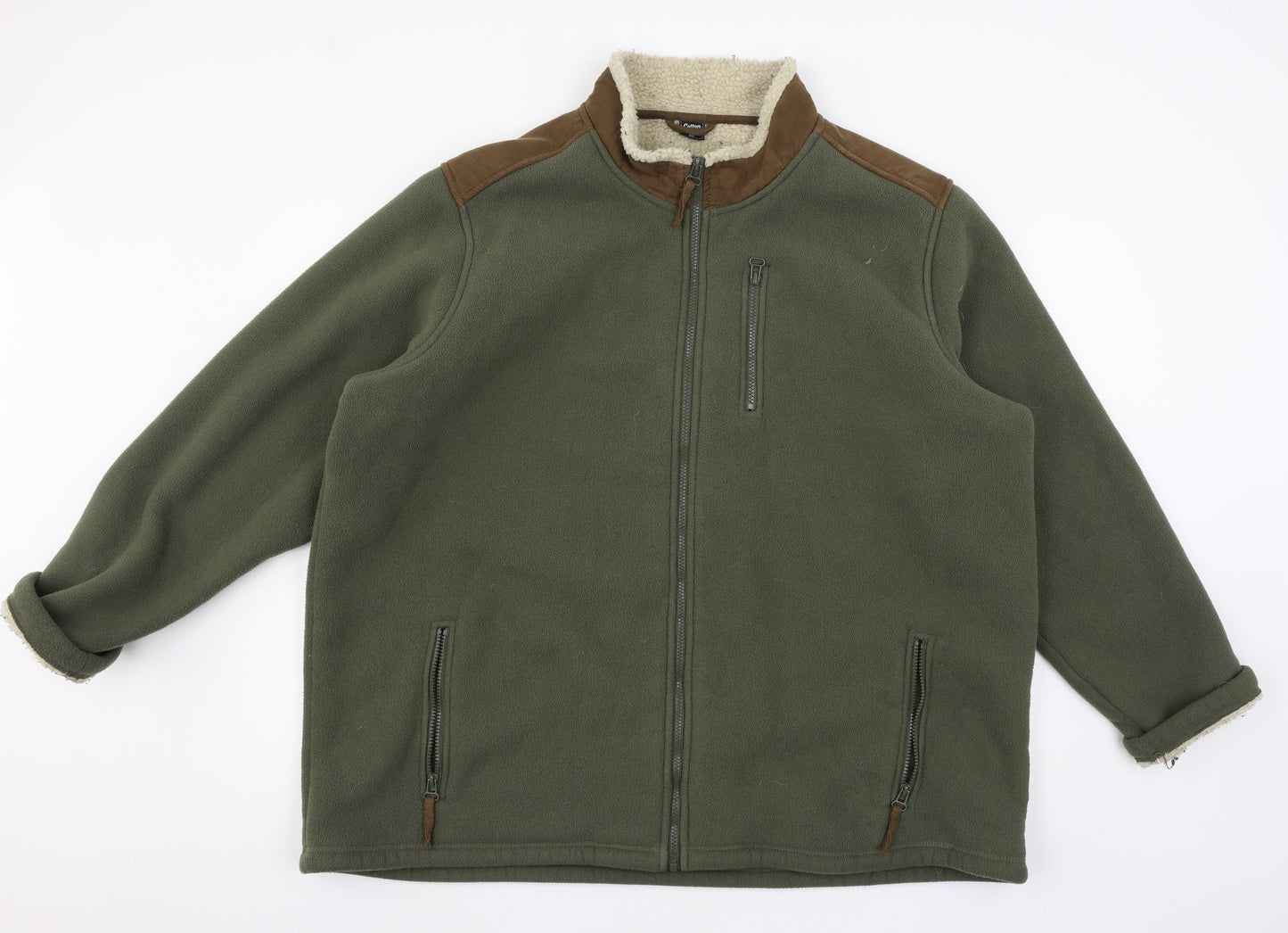 Cotton Traders Mens Green  Fleece Jacket  Size 3XL