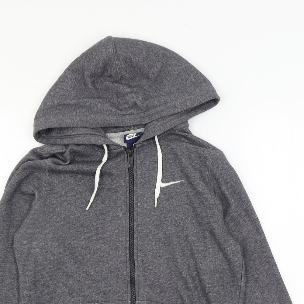 Nike Mens Grey  Jersey Full Zip Hoodie Size M